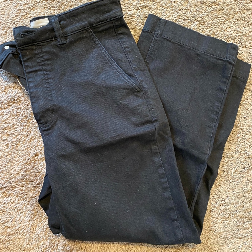 Everlane Black Straight Leg Cropped Pants Sz. 8